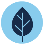 blue leaf graphic