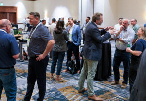 People networking during the ISPA Welcome Reception